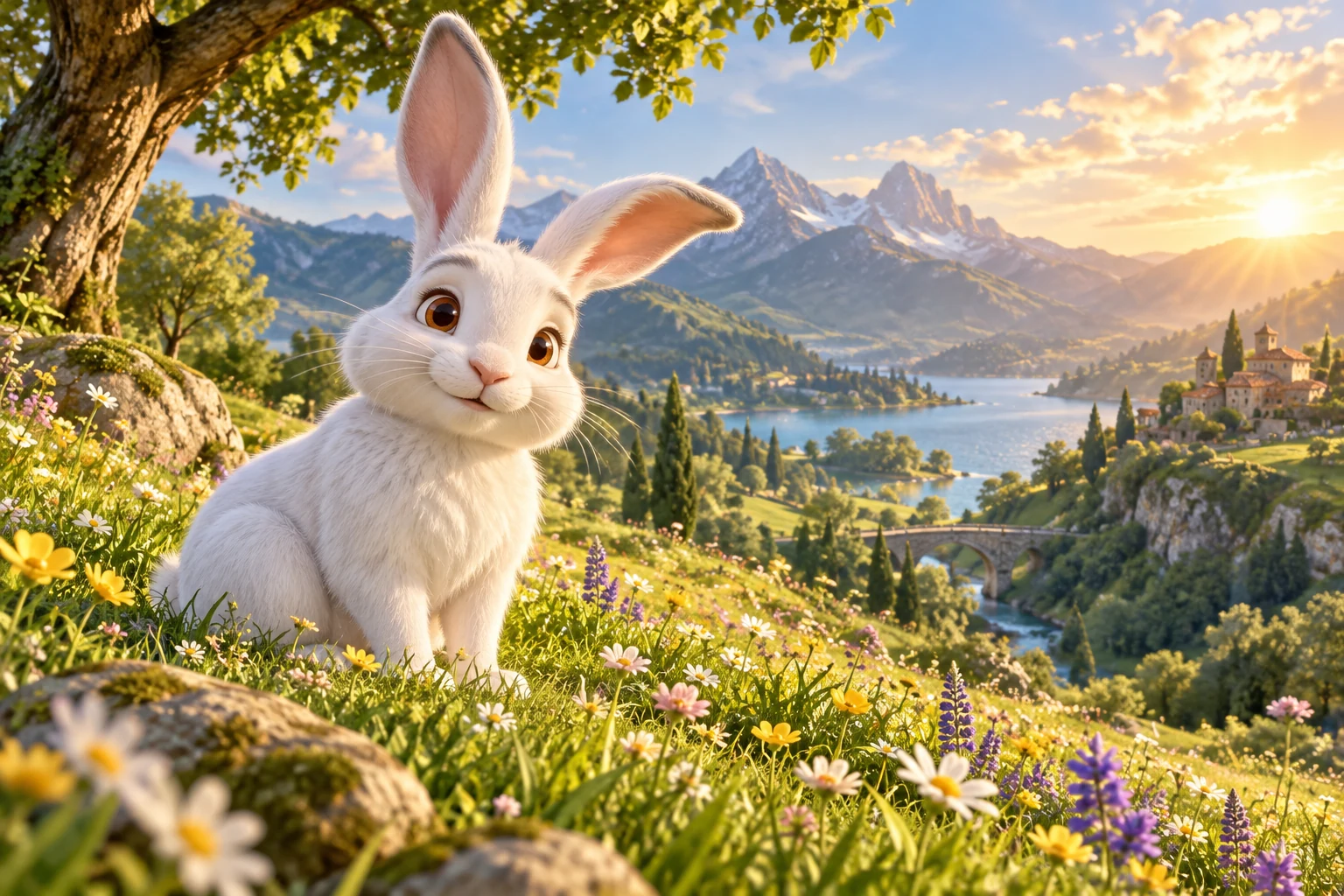 Ilustración promocional de Big Buck Bunny