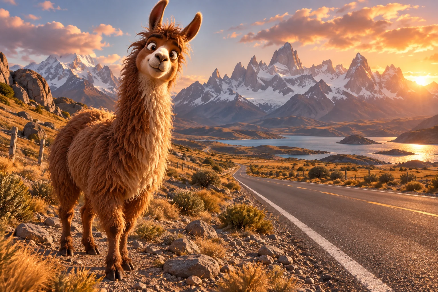 Ilustración promocional de Caminandes: Llama Drama